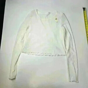 Aerie Magic of Mesh Top White Size Large